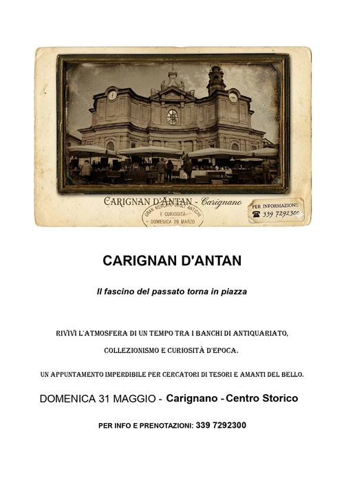 Mercatino Hobbisti Carignan d'Antan