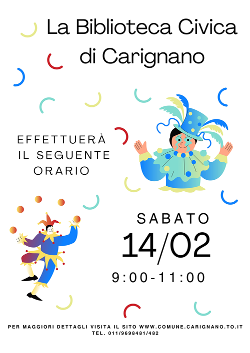 Variazione orario della Biblioteca Civica