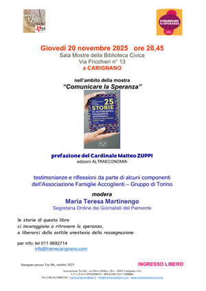 Comunicare la speranza - un'altra informazione è possibile - tre serate dedicate