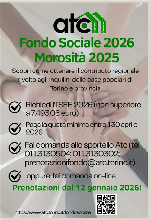 Fondo sociale 2026 (morosità 2025)