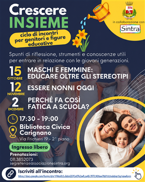 Crescere insieme: un ciclo di incontri per genitori e figure educative